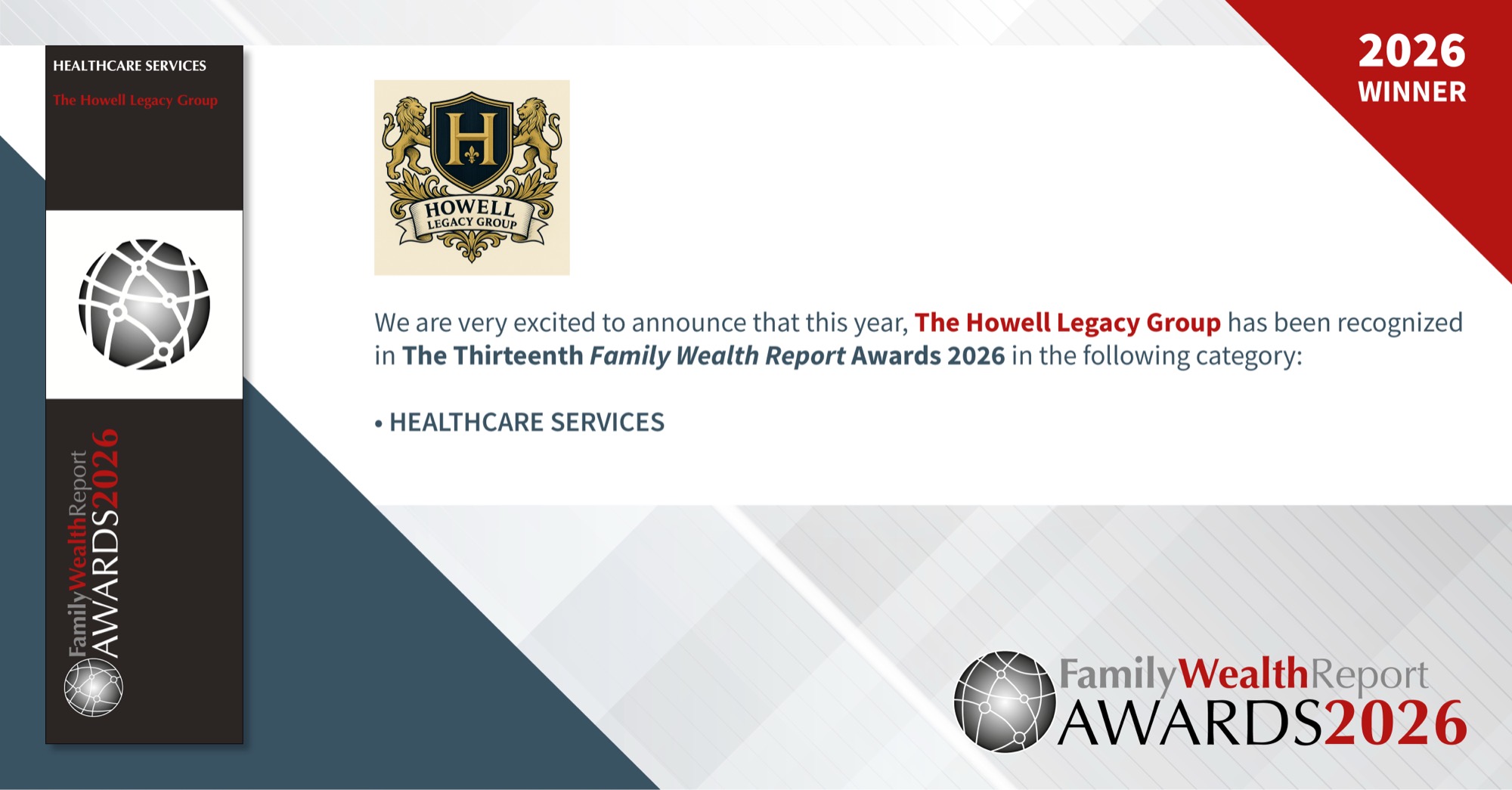 The Howell Legacy Group — Family Wealth Report Awards 2026 Winner, Healthcare Services