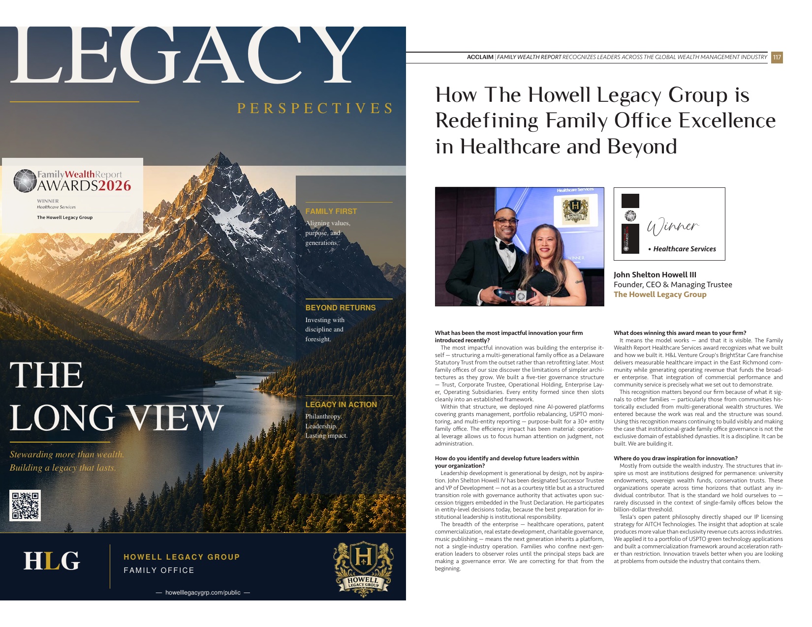 The Howell Legacy Group feature in the 2026 Family Wealth Report Acclaim, page 117