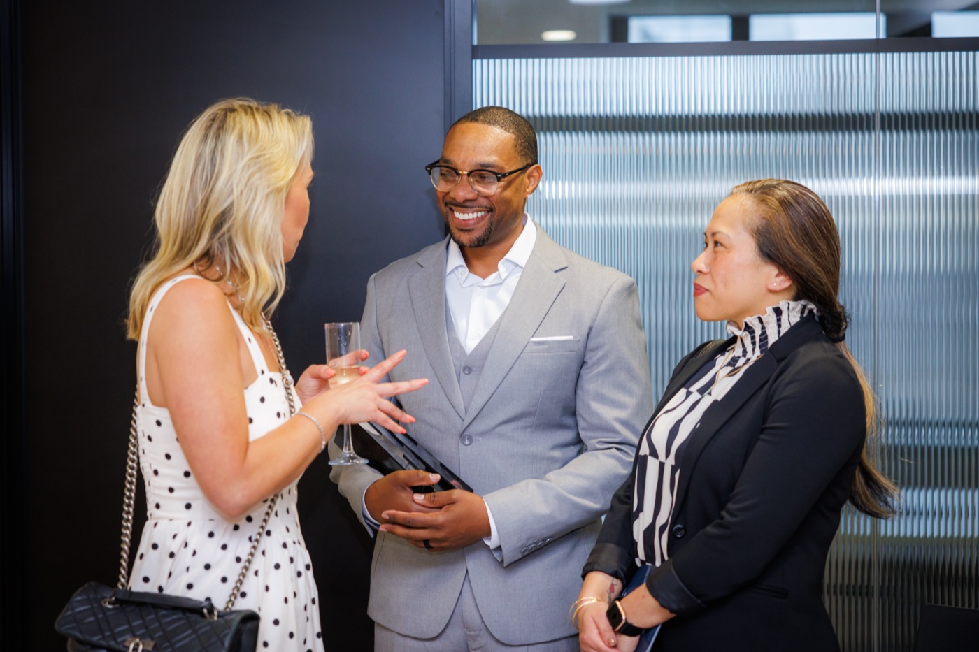 John Shelton Howell III with guests at the Wealth For Good Awards 2026 reception, City of London